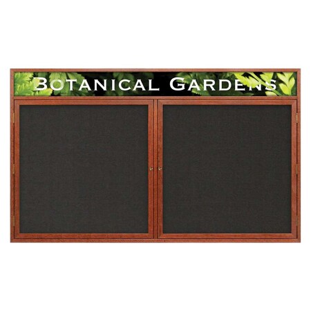 United Visual Products Triple Door Indoor Enclosed Easy Tack Bo UV307EZ-GREEN-WHITE
